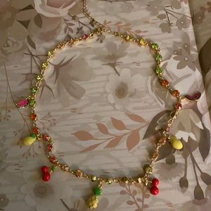 Betsy Johnson Fruit Charms Necklace